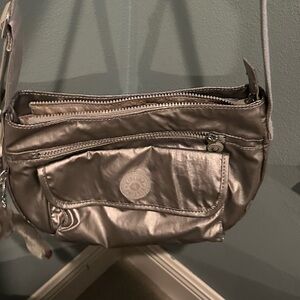 Silver Shoulder Bag and Pouch Kipling